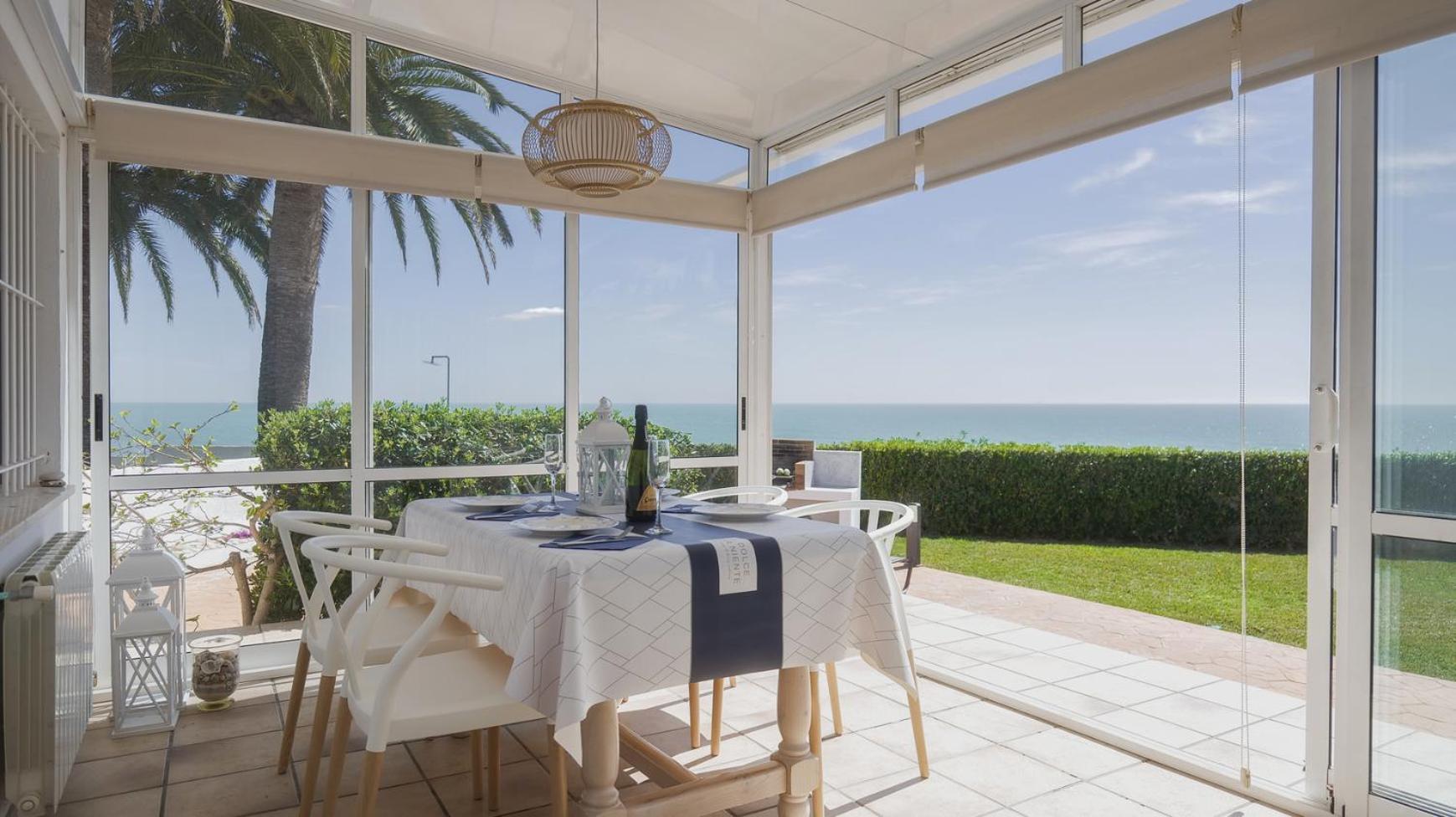 Casa Vesalia A 1A Linea De Mar Con Aa Y Wi-Fi. Villa บินารอส ภายนอก รูปภาพ